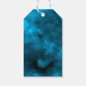 Blauw veelhoekig cadeaulabel (Achterkant)