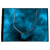 Blauw veelhoekig groot cadeauzakje (Voorkant)