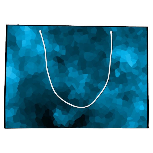 Blauw veelhoekig groot cadeauzakje (Achterkant)
