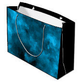 Blauw veelhoekig groot cadeauzakje (Achterkant Gekanteld)