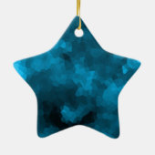 Blauw veelhoekig keramisch ornament (Achterkant)