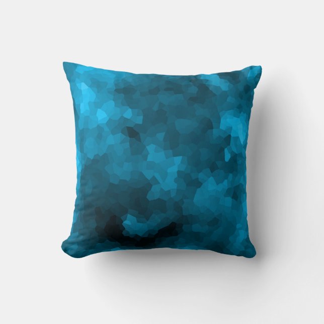 Blauw veelhoekig kussen (Voorkant)