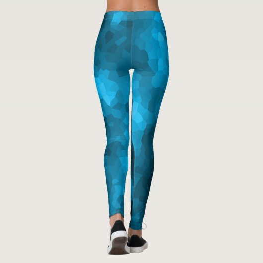 Blauw veelhoekig leggings (Achterkant)