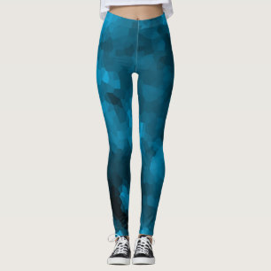 Blauw veelhoekig leggings
