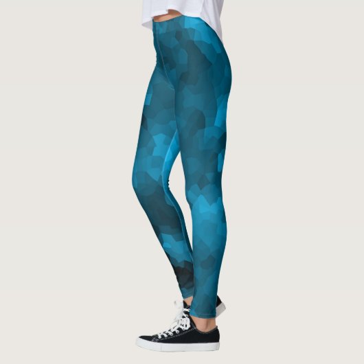 Blauw veelhoekig leggings (Links)