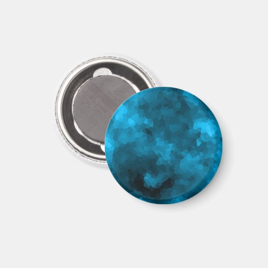 Blauw veelhoekig magneet (Voorkant / Achterkant)