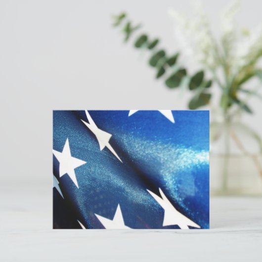 Blauw veld (1) briefkaart (Staand voorkant)