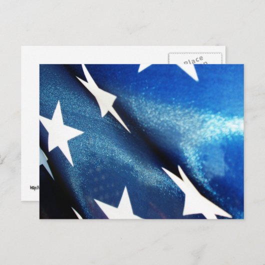 Blauw veld (1) briefkaart (Voorkant / Achterkant)