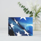 Blauw veld briefkaart (Staand voorkant)