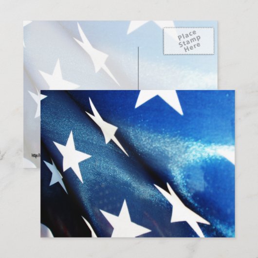 Blauw veld briefkaart (Voorkant / Achterkant)