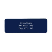 Blauw veld etiket (Voorkant)