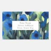 Blauw veld van bloemen labels (Voorkant)