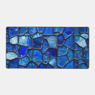 Blauw Venetiaans glaspatroon Bureaumat