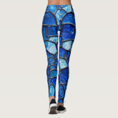 Blauw Venetiaans glaspatroon Leggings (Achterkant)