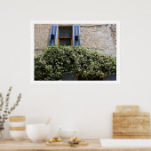 Blauw venster poster (Keuken)