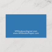 Blauw venster Replacement Repair Washing Visitekaartje (Achterkant)