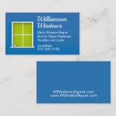 Blauw venster Replacement Repair Washing Visitekaartje (Voorkant / Achterkant)