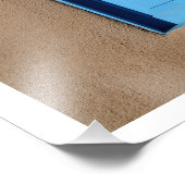 Blauw venster van Taos Foto Afdruk (Hoek)