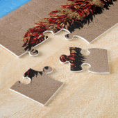 Blauw venster van Taos Legpuzzel (Zijkant)