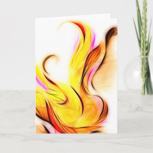 Blauw ventilator keert Wenskaart om Kaart (Voorkant)