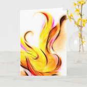 Blauw ventilator keert Wenskaart om Kaart (Gele Bloem)