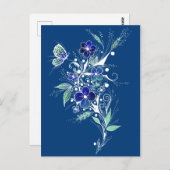 Blauw ventilator Tattoo Briefkaart (Voorkant / Achterkant)