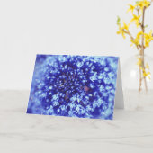 Blauw ventilator Wenskaart Kaart (Gele Bloem)