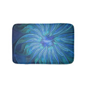 Blauw ventilatorpatroon, Abstracte fractale kunst Badmat (Voorkant)