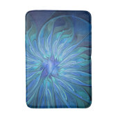 Blauw ventilatorpatroon, Abstracte fractale kunst Badmat (Voorkant Verticaal)