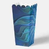 Blauw ventilatorpatroon, Abstracte fractale kunst Bedankdoosjes (Achterkant)