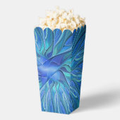 Blauw ventilatorpatroon, Abstracte fractale kunst Bedankdoosjes (Popped)