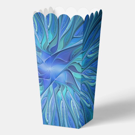 Blauw ventilatorpatroon, Abstracte fractale kunst Bedankdoosjes (Voorkant)