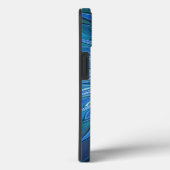 Blauw ventilatorpatroon, Abstracte fractale kunst Case-Mate iPhone Case (Achterkant / Rechts)