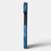 Blauw ventilatorpatroon, Abstracte fractale kunst Case-Mate iPhone Case (Achterkant / Links)