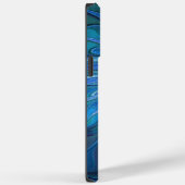 Blauw ventilatorpatroon, Abstracte fractale kunst Case-Mate iPhone Case (Achterkant / Rechts)