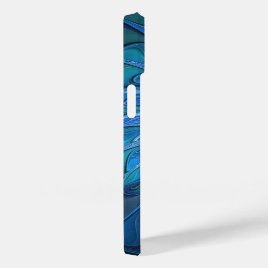 Blauw ventilatorpatroon, Abstracte fractale kunst Case-Mate iPhone Case (Achterkant / Rechts)