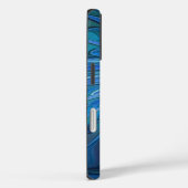 Blauw ventilatorpatroon, Abstracte fractale kunst Case-Mate iPhone Case (Achterkant / Rechts)