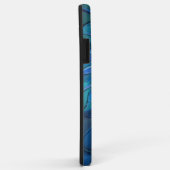 Blauw ventilatorpatroon, Abstracte fractale kunst Case-Mate iPhone Case (Achterkant/rechts)