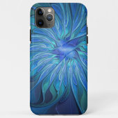 Blauw ventilatorpatroon, Abstracte fractale kunst Case-Mate iPhone Case (Achterkant)