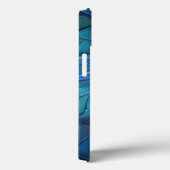 Blauw ventilatorpatroon, Abstracte fractale kunst Case-Mate iPhone Case (Achterkant / Rechts)