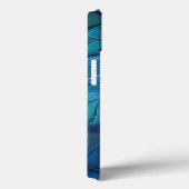 Blauw ventilatorpatroon, Abstracte fractale kunst Case-Mate iPhone Case (Achterkant / Rechts)