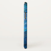 Blauw ventilatorpatroon, Abstracte fractale kunst Case-Mate iPhone Case (Achterkant / rechts)