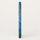 Blauw ventilatorpatroon, Abstracte fractale kunst Case-Mate iPhone Case (Achterkant/links)