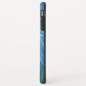 Blauw ventilatorpatroon, Abstracte fractale kunst Case-Mate iPhone Case (Achterkant/links)