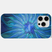 Blauw ventilatorpatroon, Abstracte fractale kunst Case-Mate iPhone Case (Achterkant (horizontaal))