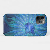 Blauw ventilatorpatroon, Abstracte fractale kunst Case-Mate iPhone Case (Achterkant (horizontaal))