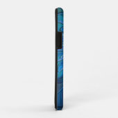 Blauw ventilatorpatroon, Abstracte fractale kunst Case-Mate iPhone Case (Achterkant/rechts)
