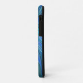 Blauw ventilatorpatroon, Abstracte fractale kunst Case-Mate iPhone Case (Achterkant/links)