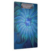 Blauw ventilatorpatroon, Abstracte fractale kunst Klembord (Rechts)