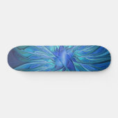 Blauw ventilatorpatroon, Abstracte fractale kunst Persoonlijk Skateboard (Horizontaal)